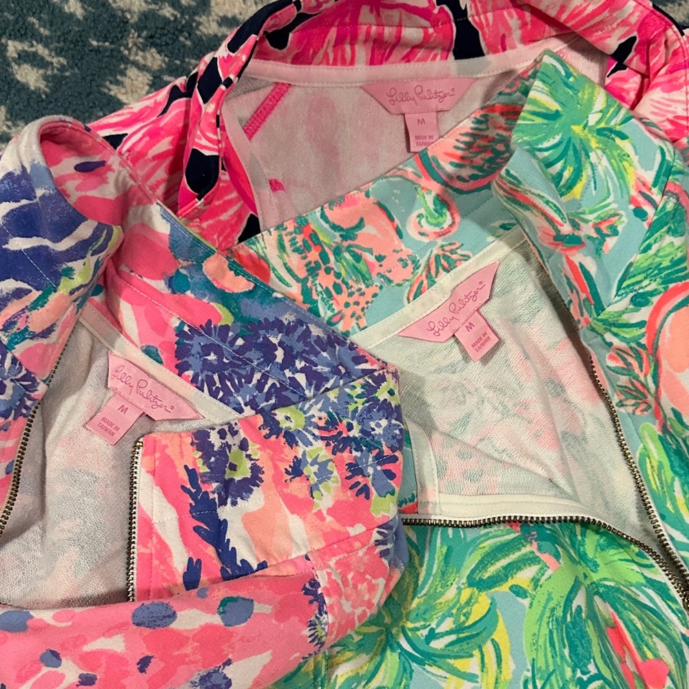 Lilly Pulitzer Vibrant Patterned skipper  jacket set of 3 Size M - Picture 4 of 6
